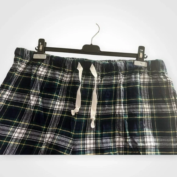 ⬇️🇨🇦👌*EUC* KNIX | XL | Green plaid flannel PJ shorts - elastic waistband - Picture 4 of 16